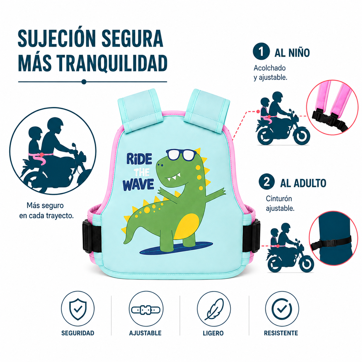 Arnés de Seguridad Infantil para moto