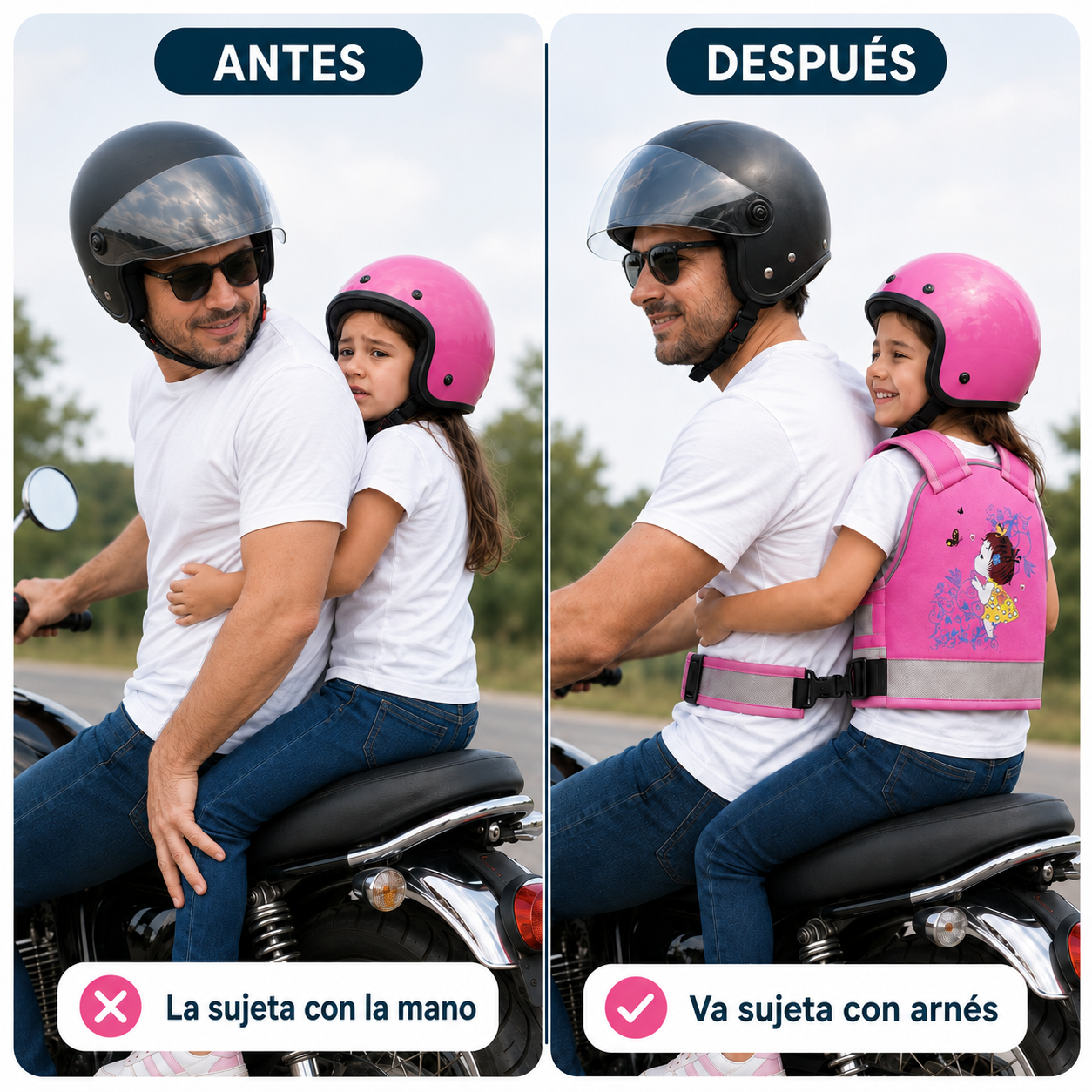Arnés de Seguridad Infantil para moto
